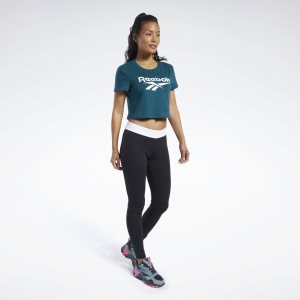 Reebok Classic Vector Crop Top Damen - Tiefes Türkis - DE 138-CHB